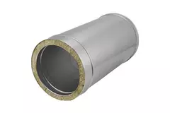 Elément droit à double paroi diamètre 180 mm (130/180) tuyau L300 I316L/I304 (D0,5/0,6)