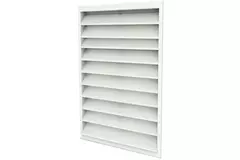 Grille murale extérieure 200x700 aluminium avec ailettes fixes - couleur mixte RAL 9010