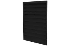 Grille murale extérieure 200x1000 aluminium avec ailettes fixes - couleur mixte RAL 9005
