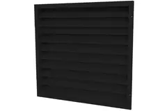 Grille murale extérieure 300x300 aluminium avec ailettes fixes - couleur mixte RAL 9005