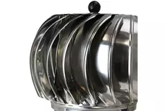 Tourelle de ventilation alimentée par le vent Cowl 150 mm en acier inoxydable avec solin de toit incluse - 65m3/h