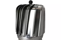 Tourelle de ventilation alimentée par le vent Cowl Oblong 150 mm en acier inoxydable avec solin de toit incluse - 325m3/h