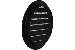Grille extérieure aluminium diamètre 80 - NOIR