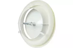 Bouche de soufflage métal Ø 80 mm RAL 9010 avec clips à ressorts - DVSC-P080