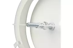 Bouche de soufflage métal Ø 80 mm RAL 9010 avec clips à ressorts - DVSC-P080