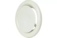 Bouche de soufflage métal Ø 80 mm RAL 9010 avec clips à ressorts - DVSC-P080
