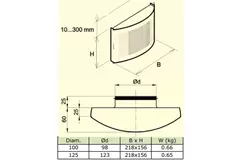 Bouche de ventilation Ø 125 mm avec capuchon perforé pour montage mural BLANC - DTQA125