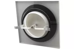 Bouche d'extraction en métal carrée Ø 125 mm blanche avec clips - DVSQ125