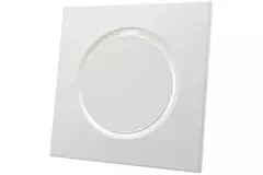 Bouche d'alimentation en métal carrée Ø 100 mm blanche avec clips - DVSQ-P100