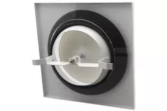 Bouche d'alimentation en métal carrée Ø 100 mm blanche avec clips - DVSQ-P100