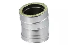 Elément droit à double paroi diamètre 180 mm (130/180) coude 15° I316L/I304 (D0,5/0,6)