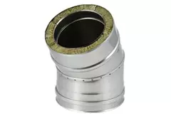Elément droit à double paroi diamètre 180 mm (130/180) coude 30° I316L/I304 (D0,5/0,6)