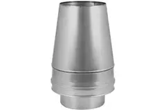 Elément droit à double paroi diamètre 100 mm (80/130) Pièce supérieure conique I316L/I304 (D0,5/0,6)