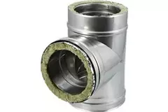 Elément droit à double paroi diamètre 250 mm (250/300) Pièce en T T90 I316L/I304 (D0,5/0,6)