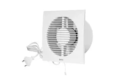 Vmc salle de bain Ø 125 mm Blanc avec fiche et cordon de tirage - EE125WP
