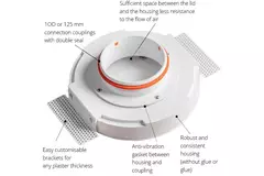 Ergovent bouche de ventilation sans cadre encastrable ronde 100 mm
