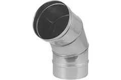 Tube de poêle en acier inoxydable à simple paroi coudé à 60° - Ø 500 mm