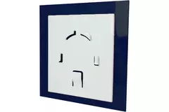 Air Roxy vmc salle de bain avec diamètre de raccordement 100 mm - front en plastique bleu