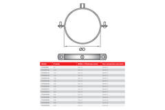 Support métallique 180mm sans caoutchouc - PCWOR180