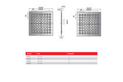 Diffuseur plafonnier multi-buses 596x596mm - MN48 RAL9005 30% gloss