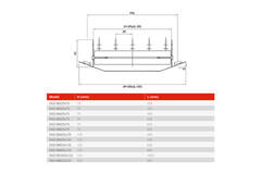 Grille de gaine simple réglable 325x75mm pour gaine 160 à 400mm - DGS-SB325x75