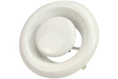 Valve d'échappement de ventilation en métal 125mm avec ressorts de friction - DVS-C125 - RAL 9016
