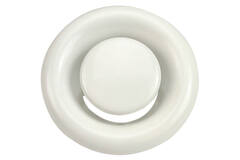 Valve d'échappement de ventilation en métal 125mm avec ressorts de friction - DVS-C125 - RAL 9016
