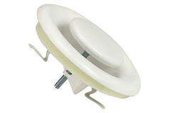 Valve d'échappement de ventilation en métal 125mm avec ressorts de friction - DVS-C125 - RAL 9016