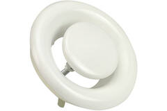 Valve d'échappement de ventilation en métal 125mm avec ressorts de friction - DVS-C125 - RAL 9016