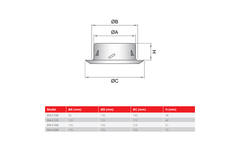 Vanne de ventilation en acier inoxydable 200mm échappement et alimentation avec ressorts de friction - DVI-C200