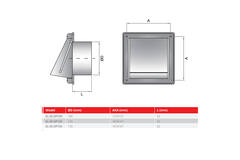 Grille frontale en acier inoxydable 150 mm avec clapet anti-retour à entrée haute - EL-SS-BD150 SS