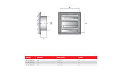 Grille frontale en acier inoxydable 125mm avec ailettes d'entrée hautes mobiles - EL-SS-OP125 SS