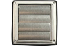 Grille frontale en acier inoxydable 125mm avec ailettes d'entrée hautes mobiles - EL-SS-OP125 SS