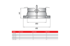 Valve d'échappement de ventilation 160mm avec ressorts métalliques - EAV-C160 RAL9010