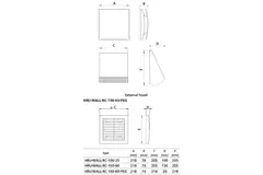 WTW décentralisé HRU wall Ø100 avec télécommande - 25 m³/h - HRU-WALL-RC-100-25-PEG