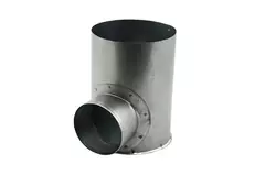 Clapet d'échappement galvanisé 125mm H=80mm uniquement avec un trou pour le creusement de tunnels