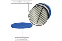 Europlast aérateur double flux 150 mm avec cordon de tirage et fiche