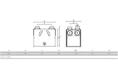 VMC double flux Lo-Carbon Sentinel Kinetic B Plus  L gauche 390m³/h