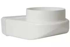 Coude vertical rectangulaire en plastique à 90° Ø150mm - 220x90mm KLD29-150