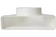 Coude vertical rectangulaire en plastique à 90° Ø150mm - 220x90mm KLD29-150