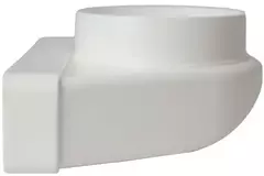 Coude vertical rectangulaire en plastique à 90° Ø150mm - 220x90mm KLD29-150