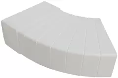 Coude horizontal rectangulaire en plastique à 15-60° 110 x 55 - KLH15-60