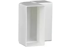 Coude vertical rectangulaire en plastique à 90° 110 x 55 - KLV