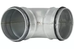 Coude spiralé court rond 45° Ø 80 mm pour conduit rigide galvanisé