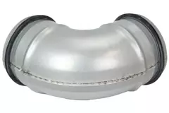 Coude spiralé court rond 45° Ø 80 mm pour conduit rigide galvanisé