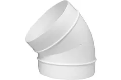 Diamètre du coude rond en plastique à 45° : 125 mm AL125-45