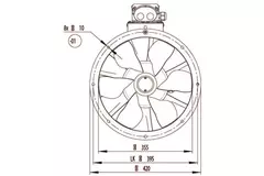 Axial 355mm ventilateur de gaine - AL 355 D2 01