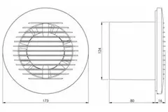 VMC salle de bain rond rond Ø 125 mm anthracite - base EA125A