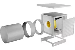 Caisson de ventilation MPC avec moteur à l'extérieur du flux d'air 7800 m³/h - MPC 500 E4 T22