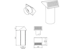 Manchon mural Thermoduct 150 mm